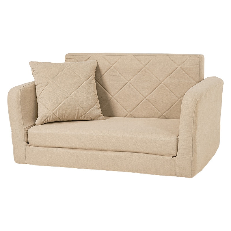 萩原 ソファベッド 2人掛け 肘リクライニング付 ベージュ LSF-4888G-2P-BE 1台(ご注文単位1台)【直送品】