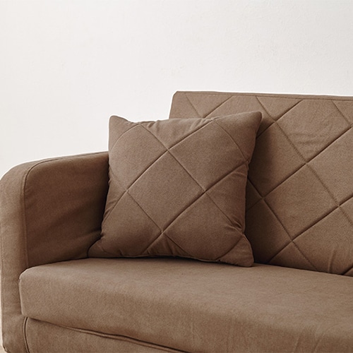 萩原 ソファベッド　2人掛け　肘リクライニング付 ブラウン LSF-4888G-2P-BR 1台（ご注文単位1台）【直送品】