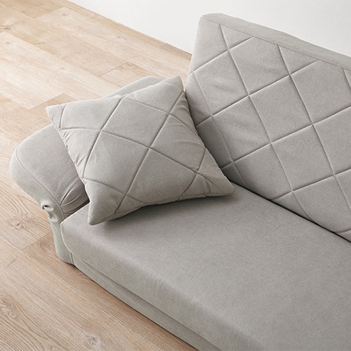 萩原 ソファベッド　2人掛け　肘リクライニング付 グレー LSF-4888G-2P-GY 1台（ご注文単位1台）【直送品】