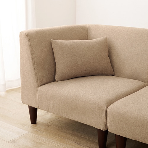 萩原 フラット　ユニットソファ　3点セット ベージュ フラットS-BE-3S 1セット（ご注文単位1セット）【直送品】