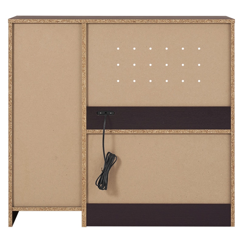 萩原 キッチンカウンター 収納庫タイプ 幅89cm ダークブラウン VKC-7155DBR 1台(ご注文単位1台)【直送品】