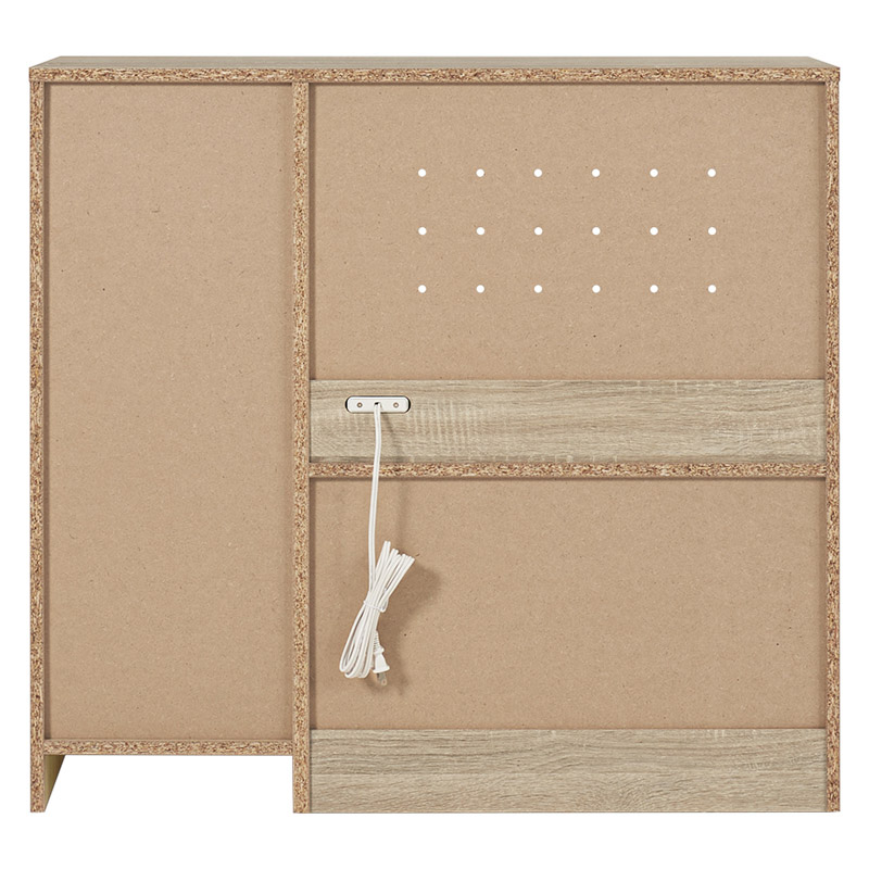 萩原 キッチンカウンター　収納庫タイプ　幅89cm ナチュラル VKC-7155NA 1台（ご注文単位1台）【直送品】