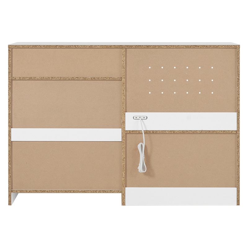 萩原 キッチンカウンター 収納庫タイプ 幅118cm ホワイト VKC-7156WH 1台(ご注文単位1台)【直送品】