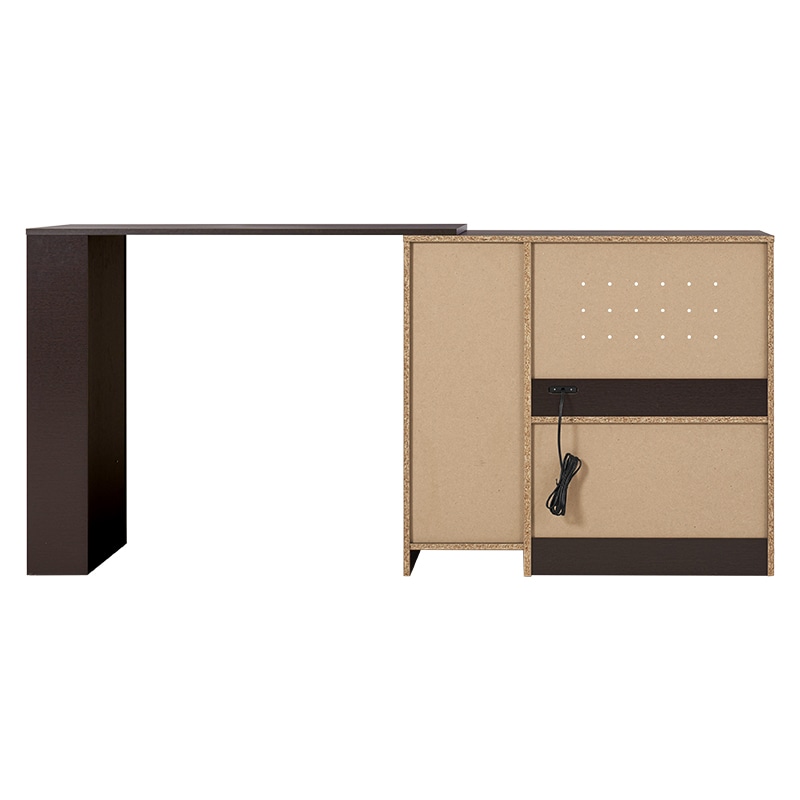 萩原 伸縮式キッチンカウンター 収納庫タイプ ダークブラウン VKC-7155DBROS 1台(ご注文単位1台)【直送品】