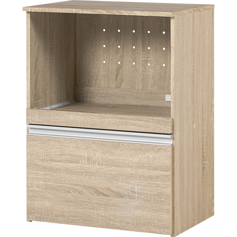 萩原 キッチンカウンター 収納庫タイプ 幅60cm ナチュラル VKC-7141NA 1台(ご注文単位1台)【直送品】