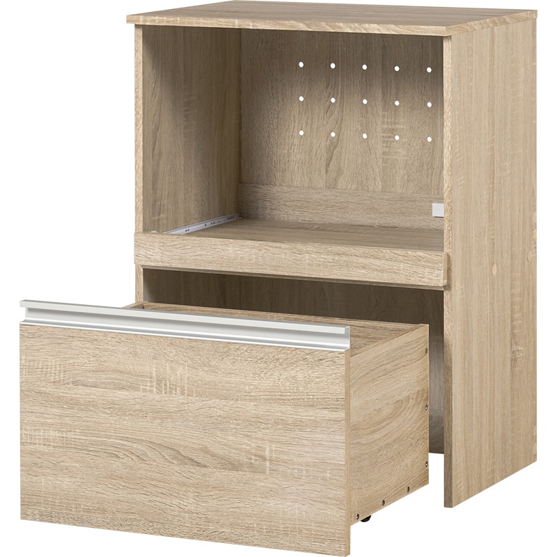 萩原 キッチンカウンター 収納庫タイプ 幅60cm ナチュラル VKC-7141NA 1台(ご注文単位1台)【直送品】