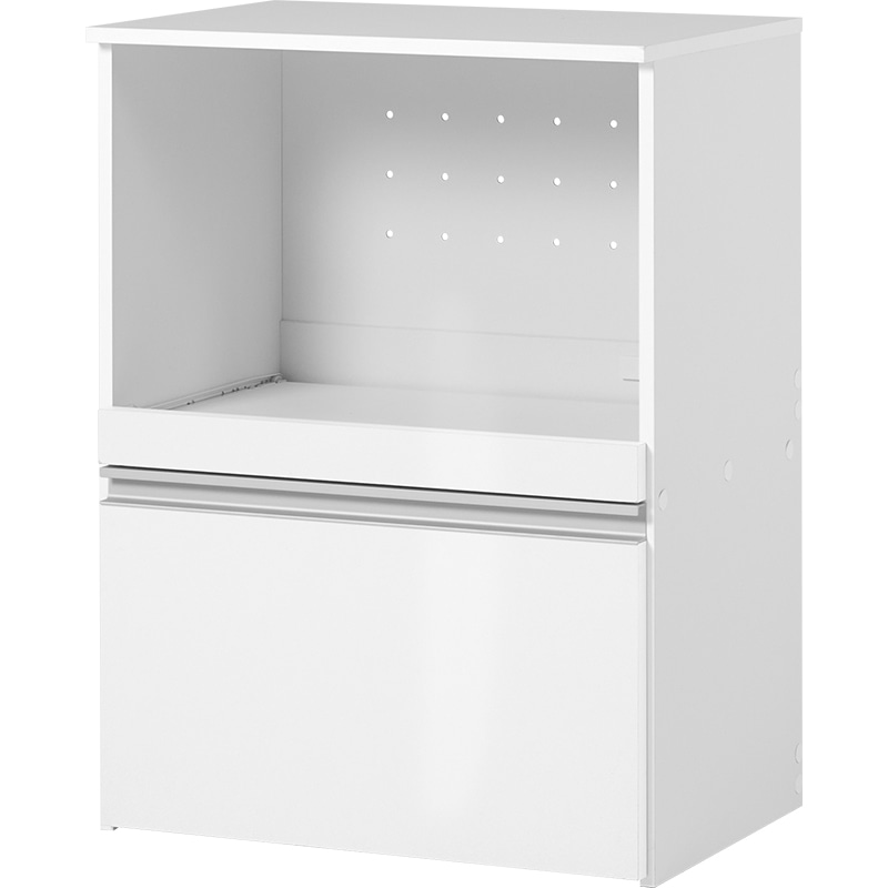 萩原 キッチンカウンター 収納庫タイプ 幅60cm ホワイト VKC-7141WH 1台(ご注文単位1台)【直送品】