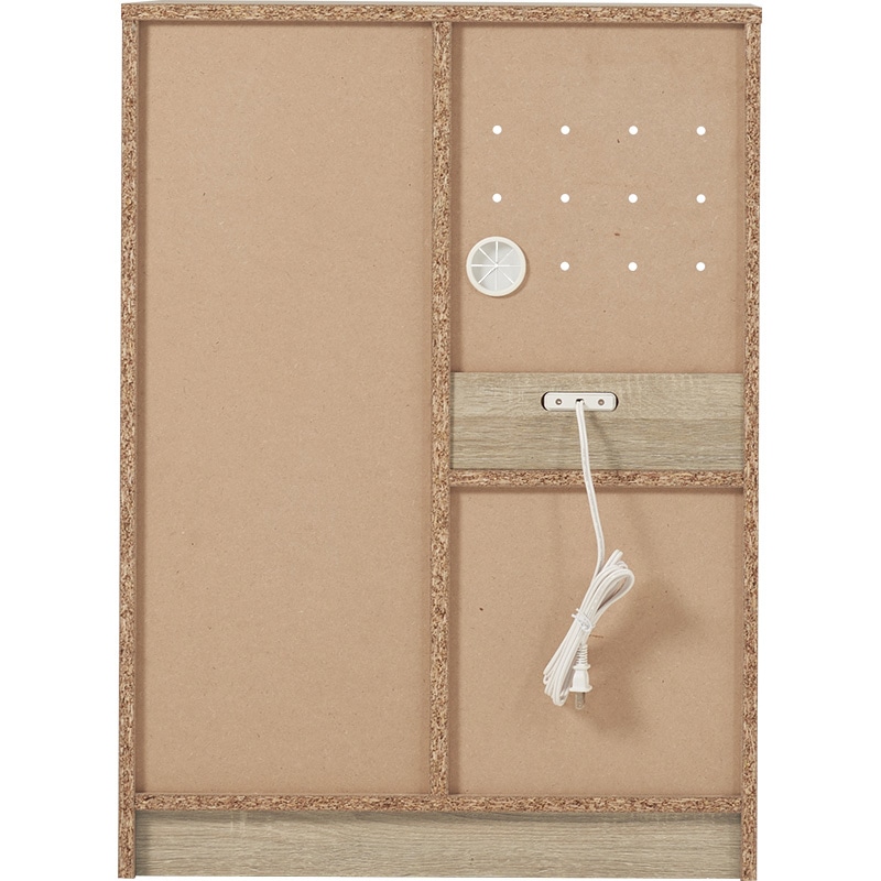 萩原 キッチンカウンター 扉収納タイプ 幅60cm ナチュラル VKC-7142NA 1台(ご注文単位1台)【直送品】