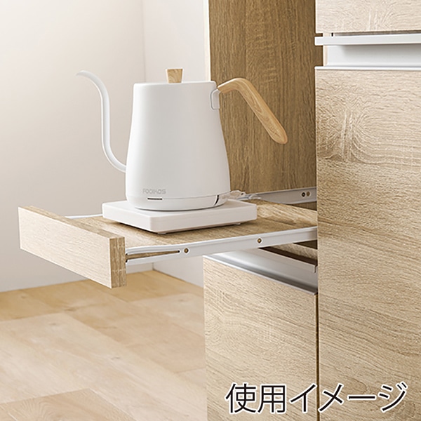 萩原 キッチンカウンター 扉収納タイプ 幅60cm ナチュラル VKC-7142NA 1台(ご注文単位1台)【直送品】