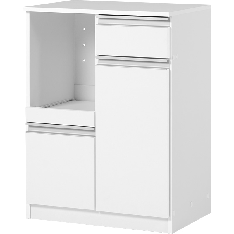 萩原 キッチンカウンター 扉収納タイプ 幅60cm ホワイト VKC-7142WH 1台(ご注文単位1台)【直送品】