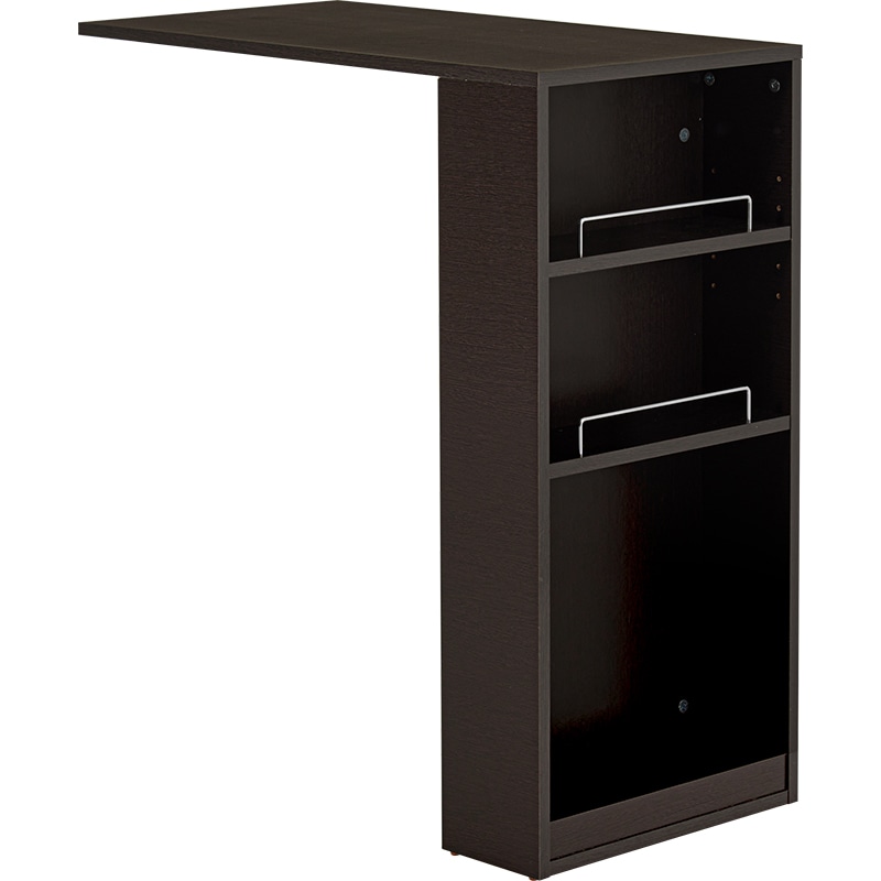 萩原 キッチンカウンター 拡張テーブル ダークブラウン VOC-7143DBR 1台(ご注文単位1台)【直送品】