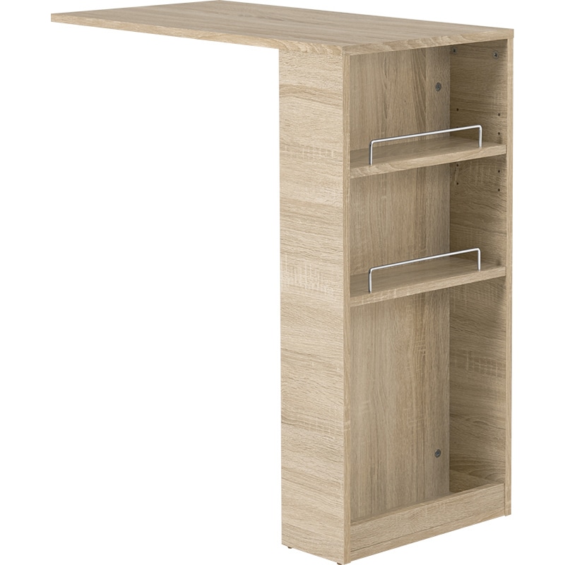 萩原 キッチンカウンター 拡張テーブル ナチュラル VOC-7143NA 1台(ご注文単位1台)【直送品】