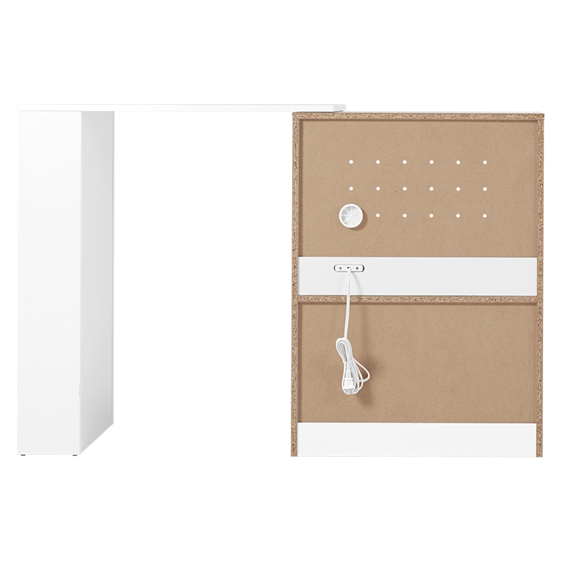 萩原 伸縮式キッチンカウンター 収納庫タイプ ホワイト VKC-7141WHOS 1台(ご注文単位1台)【直送品】