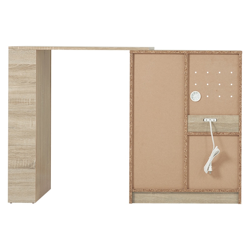 萩原 伸縮式キッチンカウンター　拡張テーブル付 扉収納タイプ　ナチュラル VKC-7142NAOS 1台（ご注文単位1台）【直送品】