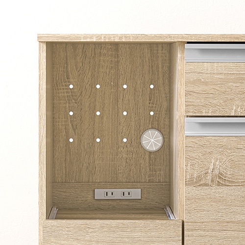 萩原 伸縮式キッチンカウンター　拡張テーブル付 扉収納タイプ　ナチュラル VKC-7142NAOS 1台（ご注文単位1台）【直送品】