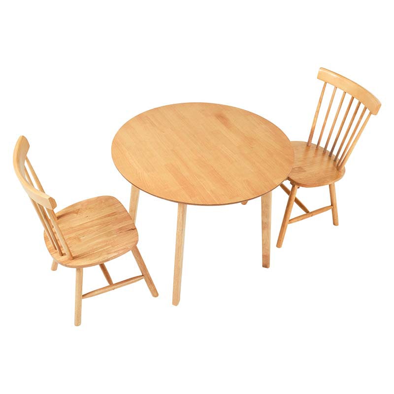 萩原 ウィンザーダイニング 3点セット 丸型テーブル ナチュラル SH-8640-42-LNT-3S 1セット(ご注文単位1セット)【直送品】