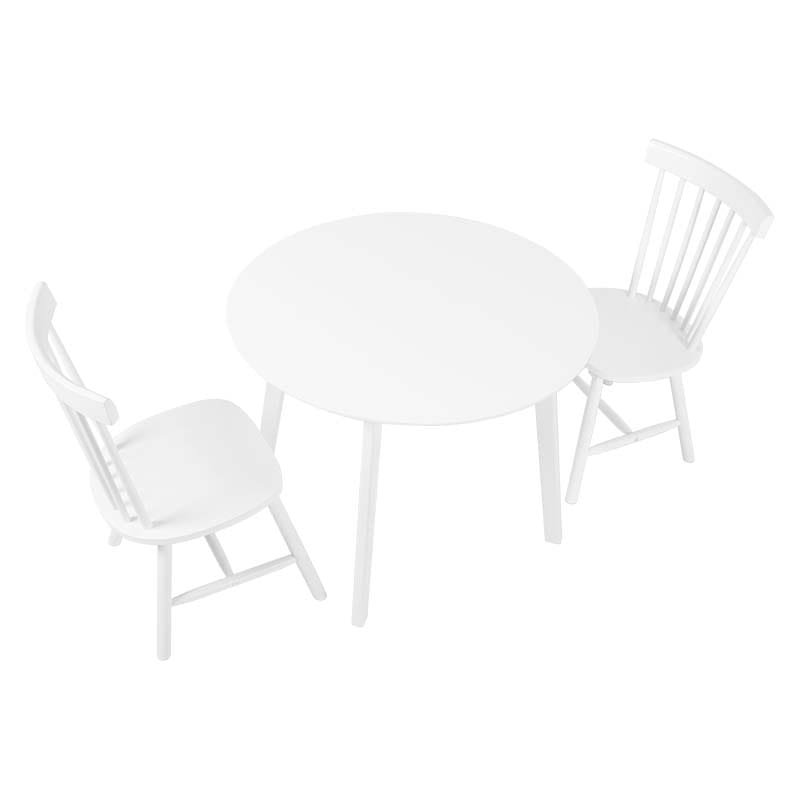 萩原 ウィンザーダイニング 3点セット 丸型テーブル ホワイト SH-8640-42-WH-3S 1セット(ご注文単位1セット)【直送品】