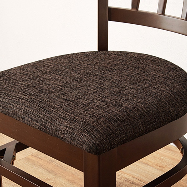 萩原 ダイニングチェアー ブラウン×ファブリック VC-7593BB 1台(ご注文単位2台)【直送品】