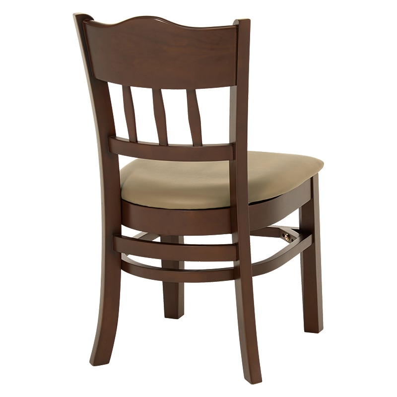 萩原 ダイニングチェアー ブラウン×PVCレザー VC-7493DBR 1台（ご注文単位2台）【直送品】