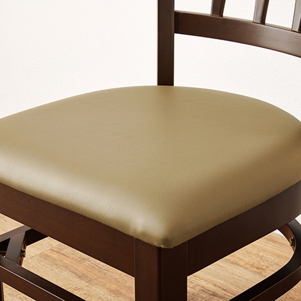 萩原 ダイニングチェアー ブラウン×PVCレザー VC-7493DBR 1台（ご注文単位2台）【直送品】