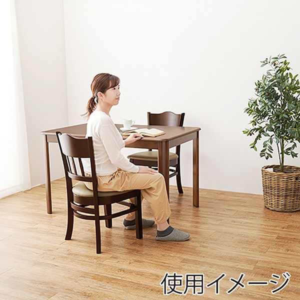 萩原 ダイニングチェアー ブラウン×PVCレザー VC-7493DBR 1台（ご注文単位2台）【直送品】