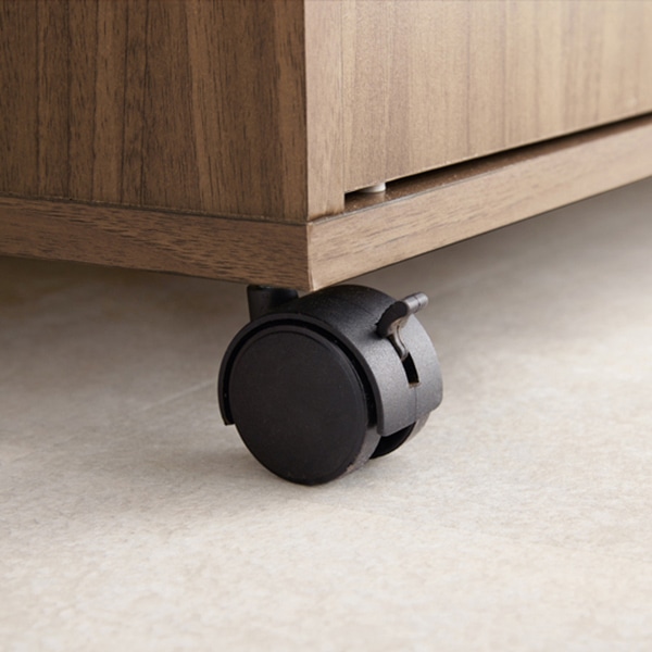 萩原 キャスター付きチェスト 幅40cm ブラウン RCC-1551BR 1台(ご注文単位1台)【直送品】