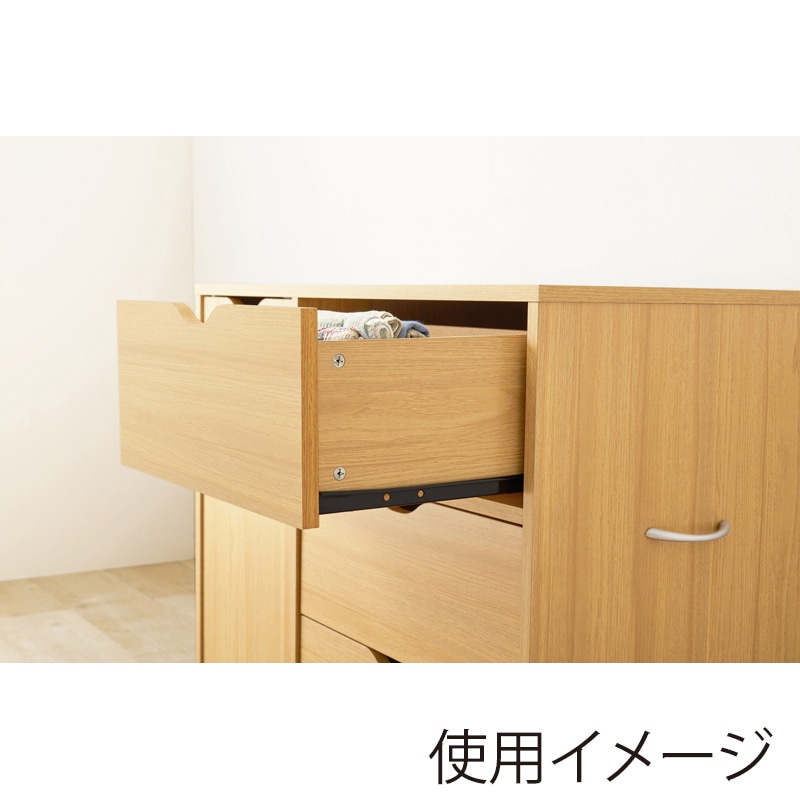 萩原 キャスター付きチェスト　幅80cm ナチュラル RCC-1552NA 1台（ご注文単位1台）【直送品】