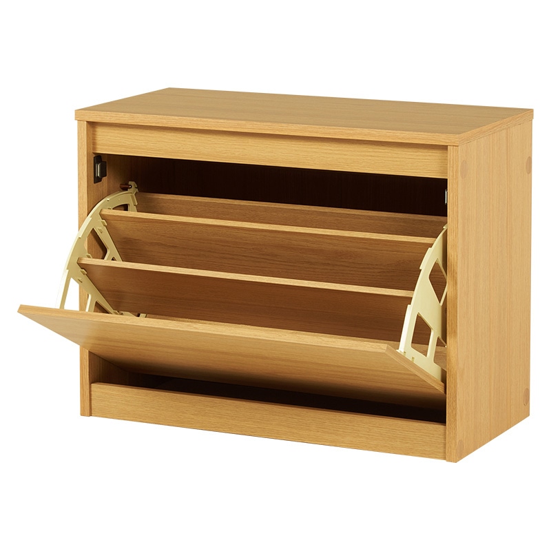 萩原 シューズ収納ベンチ 幅60cm ナチュラル RSB-1553NA 1台(ご注文単位1台)【直送品】
