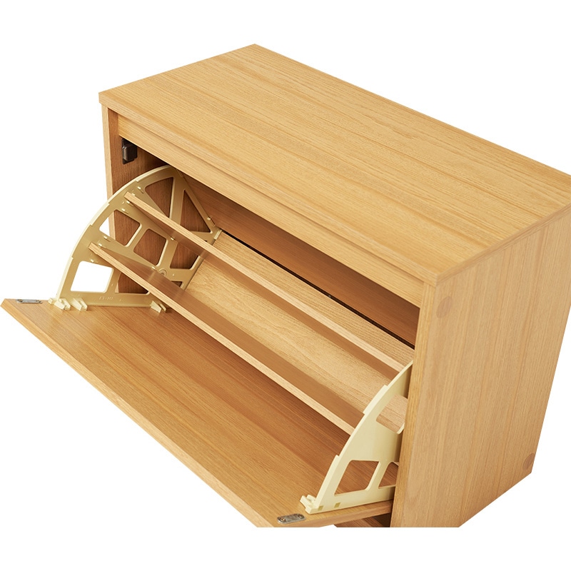 萩原 シューズ収納ベンチ 幅60cm ナチュラル RSB-1553NA 1台(ご注文単位1台)【直送品】