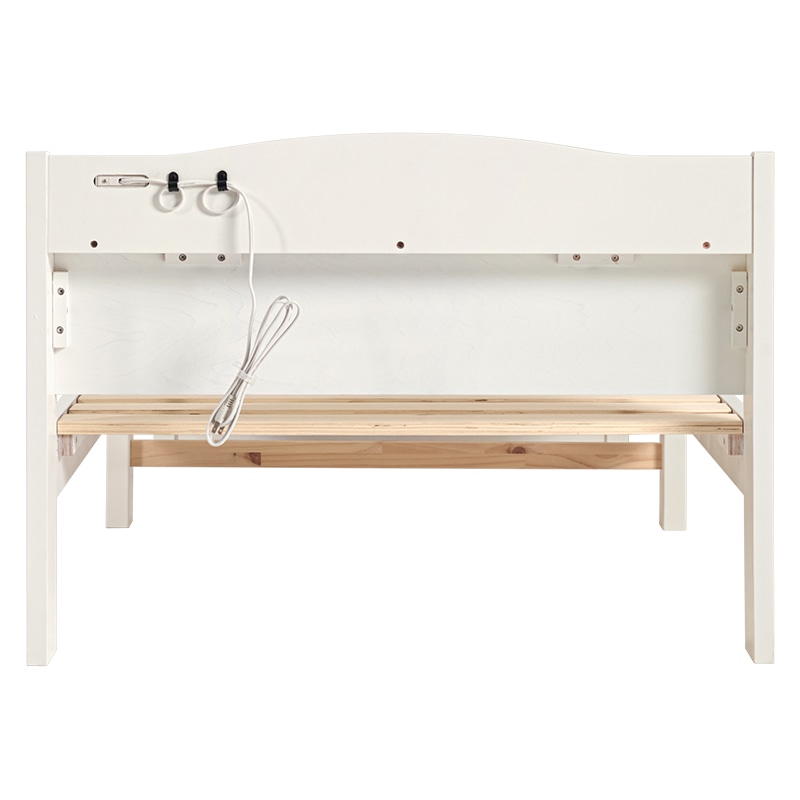 萩原 組立簡単　すのこベッド シングル　ホワイト MB-5198SWH 1台（ご注文単位1台）【直送品】