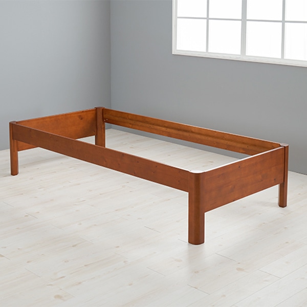 萩原 組立簡単 すのこベッド シングル ディープブラウン WB-7712S-DBR 1台(ご注文単位1台)【直送品】