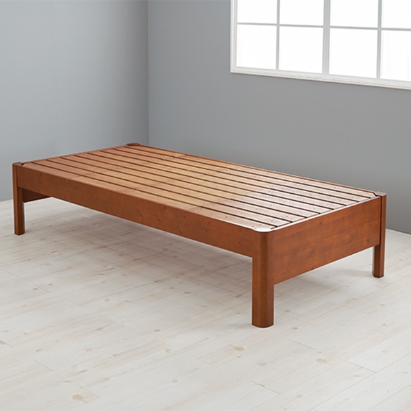 萩原 組立簡単 すのこベッド シングル ディープブラウン WB-7712S-DBR 1台(ご注文単位1台)【直送品】