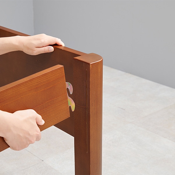 萩原 組立簡単　シングルミドルベッド シングルミドル　ディープブラウン WB-7713S-DBR 1台（ご注文単位1台）【直送品】