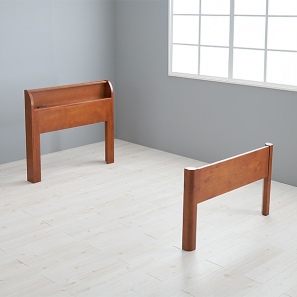 萩原 組立簡単　シングルミドルベッド シングルミドル　ディープブラウン WB-7713S-DBR 1台（ご注文単位1台）【直送品】