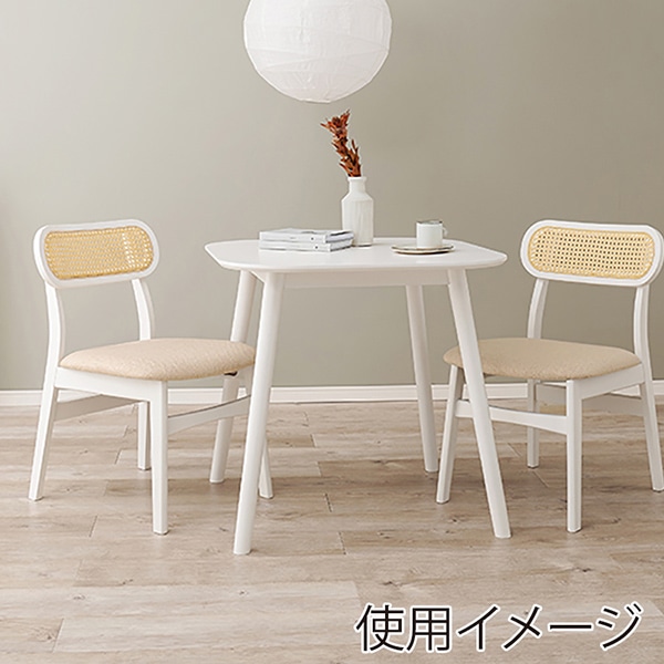 萩原 ダイニング3点セット 角テーブル・チェア2脚 ホワイト BT-8627WH54WH3S 1セット(ご注文単位1セット)【直送品】