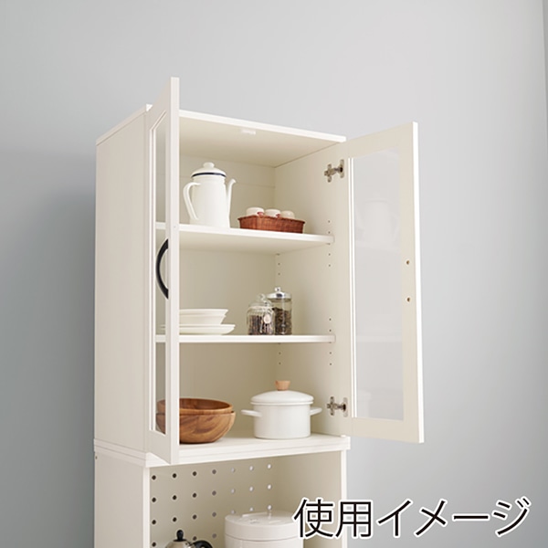 萩原 キッチンキャビネット 幅60cm Aタイプ ホワイト RCC-1492WH-AS 1台(ご注文単位1台)【直送品】