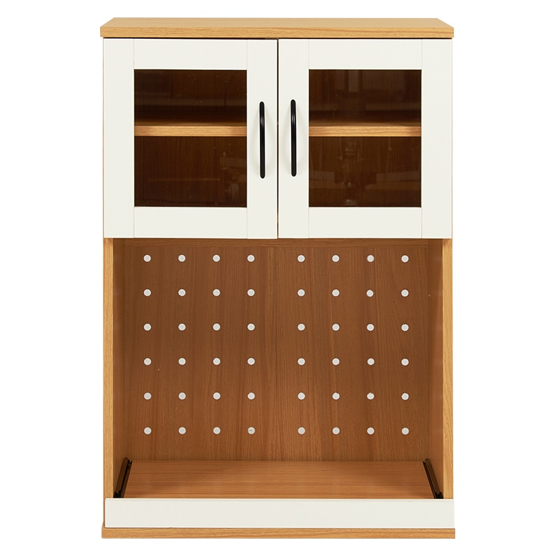 萩原 キッチンキャビネット 幅60cm Dタイプ ナチュラル RCC-1493NA-BS 1台(ご注文単位1台)【直送品】