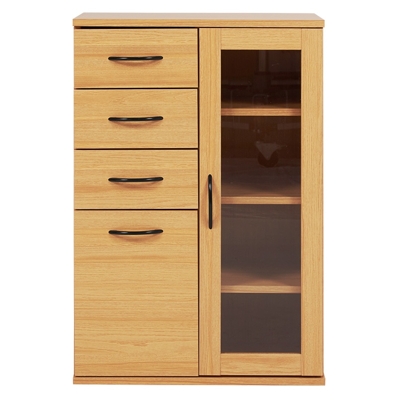 萩原 キッチンキャビネット 幅60cm Dタイプ ナチュラル RCC-1493NA-BS 1台(ご注文単位1台)【直送品】