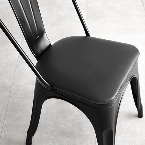 萩原 ダイニングチェア レザー×ブラック LC-4670PBK 1台（ご注文単位2台）【直送品】