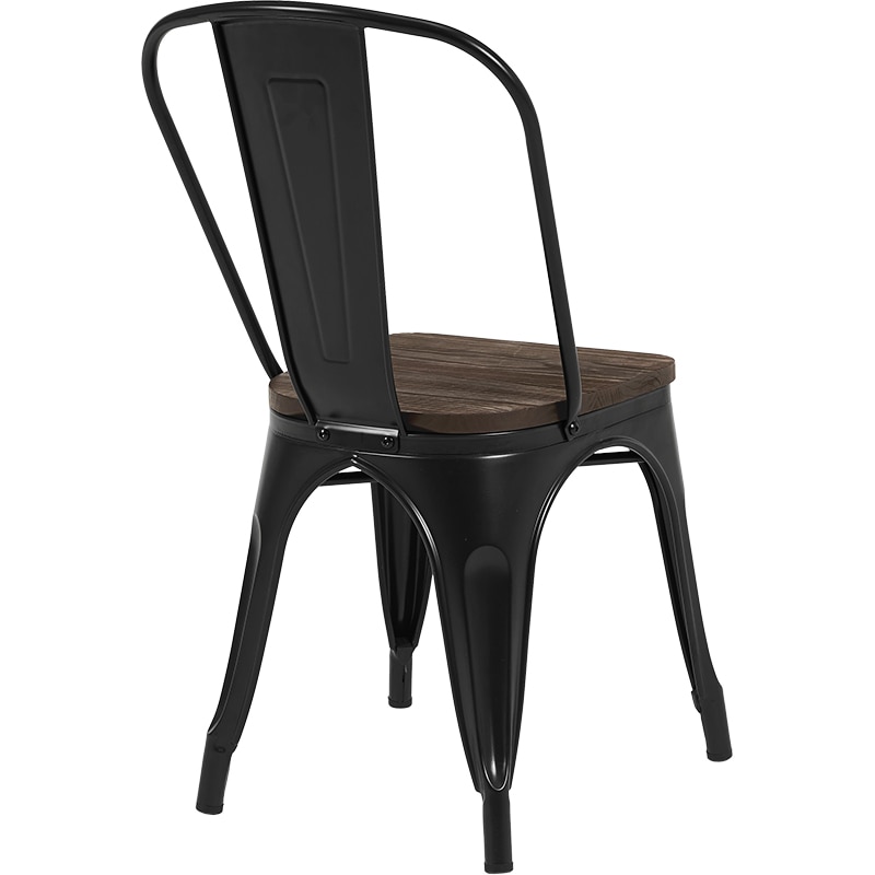 萩原 ダイニングチェア ウッド×ダークブラウン LC-4670WDBR 1台（ご注文単位2台）【直送品】