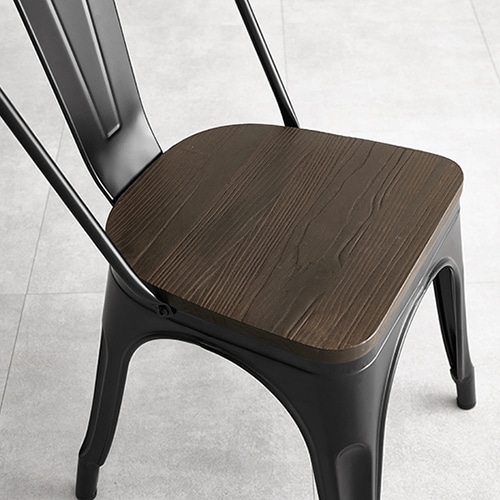 萩原 ダイニングチェア ウッド×ダークブラウン LC-4670WDBR 1台（ご注文単位2台）【直送品】