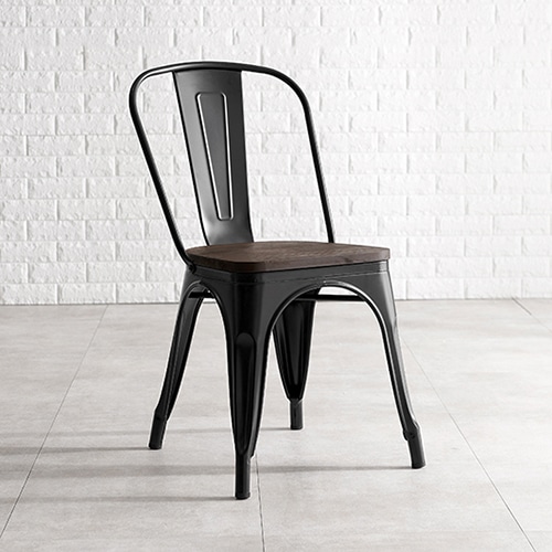 萩原 ダイニングチェア ウッド×ダークブラウン LC-4670WDBR 1台（ご注文単位2台）【直送品】