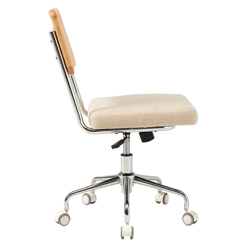 萩原 ラタン調オフィスチェア　肘掛けなし  LHC-4474BE 1台（ご注文単位1台）【直送品】