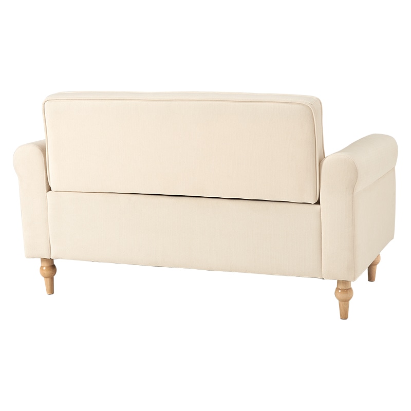 萩原 キルティングソファ 2人掛け アイボリー ライラ2P-IV 1台(ご注文単位1台)【直送品】