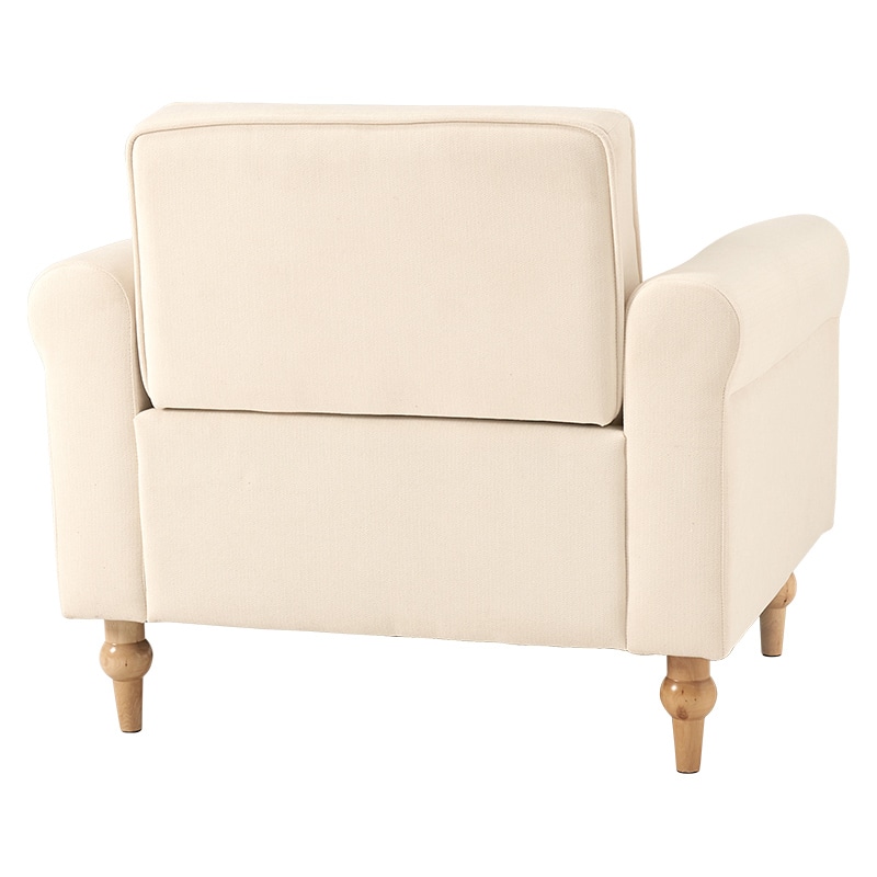 萩原 キルティングソファ 1人掛け アイボリー ライラ1P-IV 1台(ご注文単位1台)【直送品】