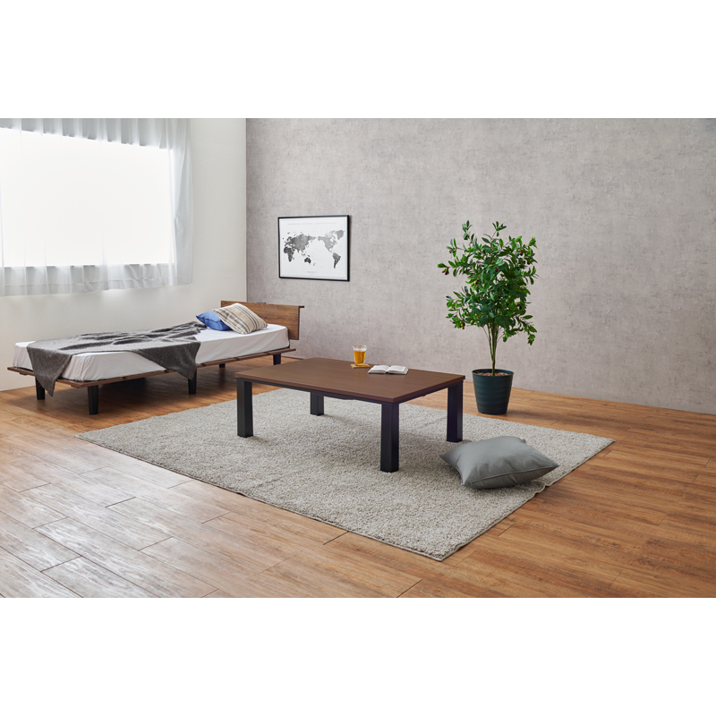 萩原 カジュアルコタツ 105×70 ウォルナット KOT-7312-105WN 1台（ご注文単位1台）【直送品】
