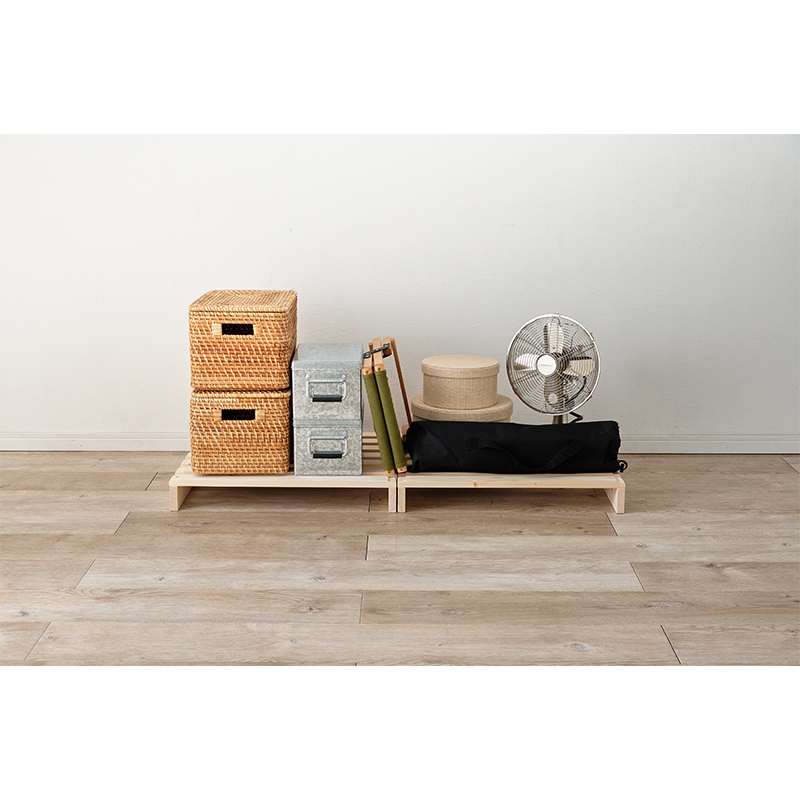 萩原 パレットベッド専用 追加床板 パイン材 60×50cm 2枚組 WB-7720SD2 1セット(ご注文単位1セット)【直送品】