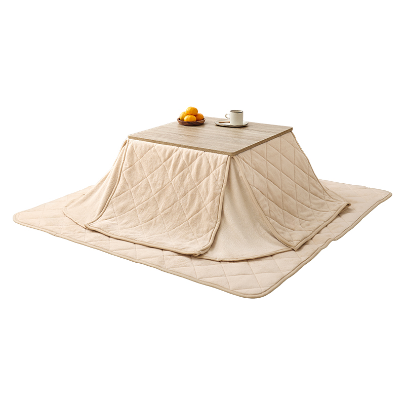 萩原 こたつ うす掛け布団 3点セット 60cm ナチュラル／アイボリー KOT-7350-60NA+ユイ60IV 1セット（ご注文単位1セット）【直送品】