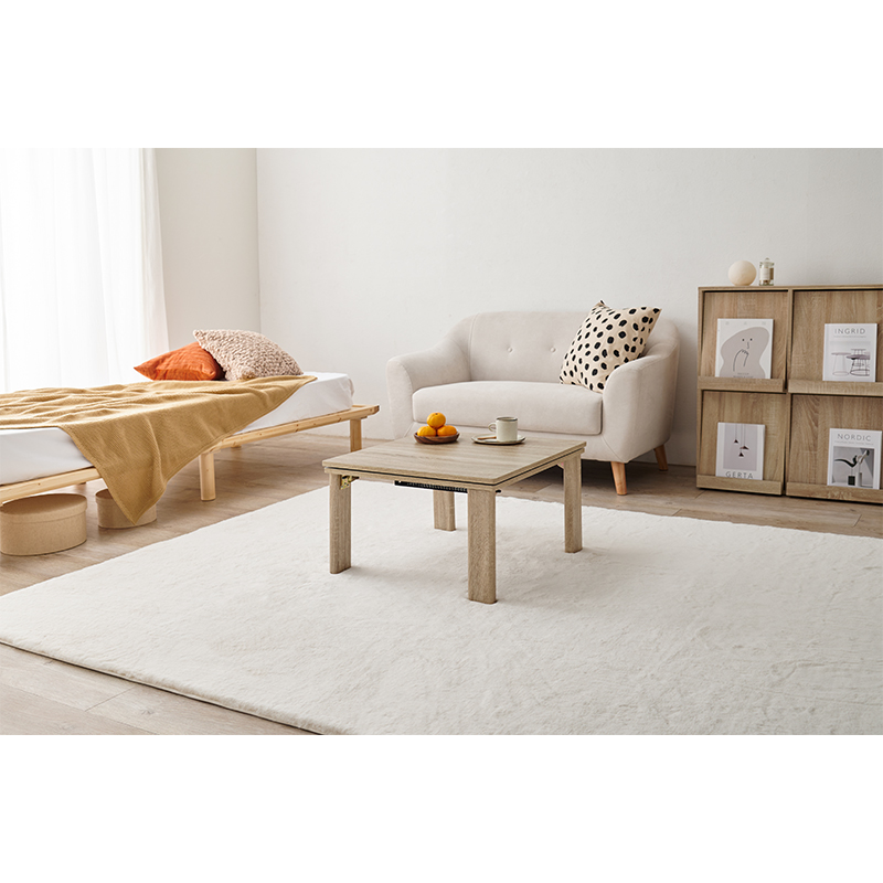 萩原 こたつ うす掛け布団 3点セット 60cm ナチュラル／アイボリー KOT-7350-60NA+ユイ60IV 1セット（ご注文単位1セット）【直送品】