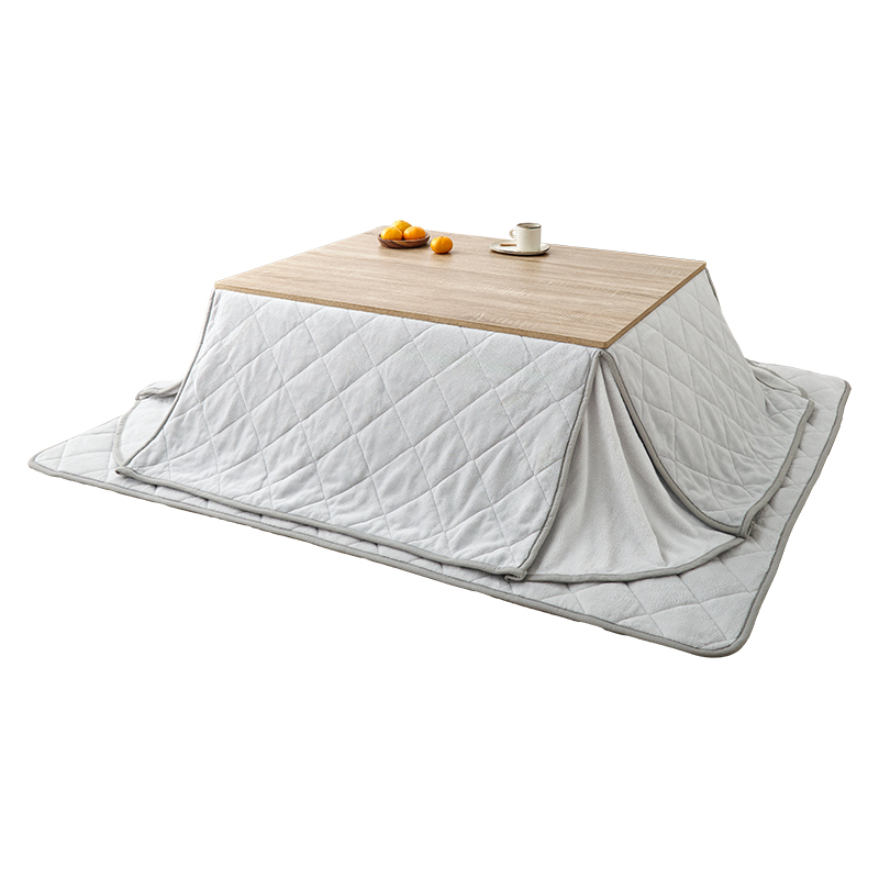 萩原 こたつ+うす掛け布団 3点セット 105×75cm ナチュラル／グレー KOT-7350-105NA+ユイ105 1セット（ご注文単位1セット）【直送品】